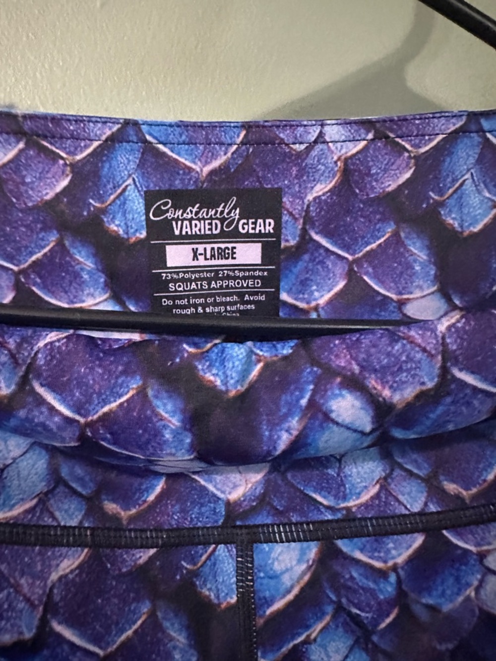 Constantly Varied Gear Blue and Purple Mermaid Scale Leggings - Picture 1 of 2